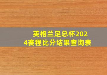 英格兰足总杯2024赛程比分结果查询表