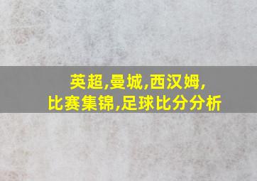 英超,曼城,西汉姆,比赛集锦,足球比分分析