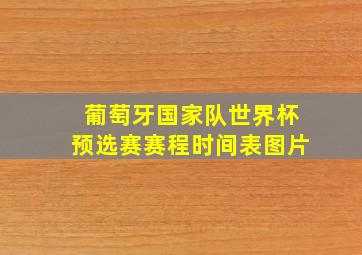 葡萄牙国家队世界杯预选赛赛程时间表图片