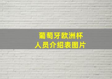 葡萄牙欧洲杯人员介绍表图片