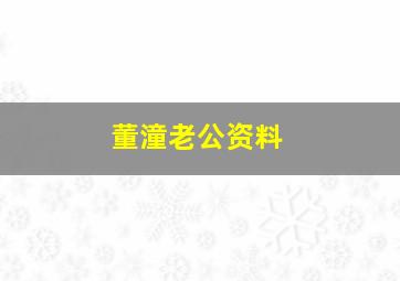 董潼老公资料