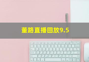 董路直播回放9.5