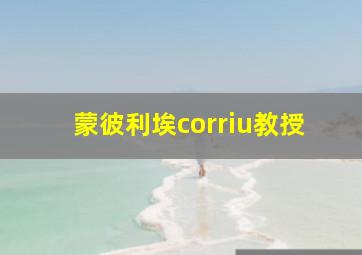 蒙彼利埃corriu教授