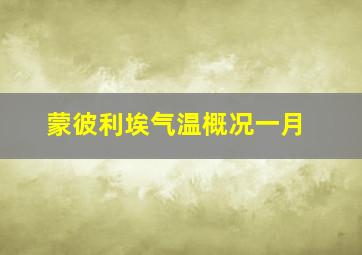 蒙彼利埃气温概况一月