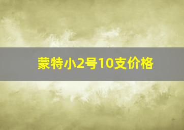 蒙特小2号10支价格