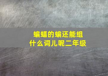 蝙蝠的蝙还能组什么词儿呢二年级