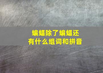 蝙蝠除了蝙蝠还有什么组词和拼音