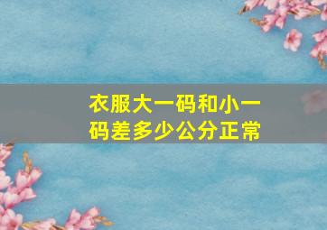 衣服大一码和小一码差多少公分正常