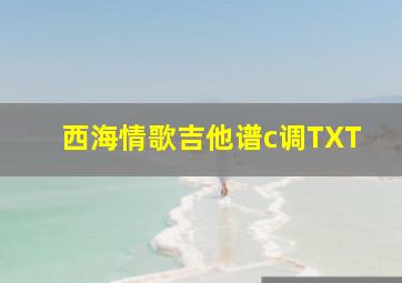 西海情歌吉他谱c调TXT