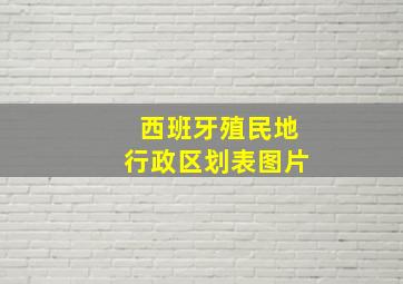 西班牙殖民地行政区划表图片