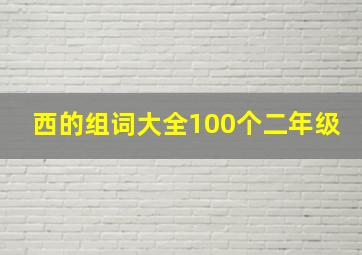 西的组词大全100个二年级