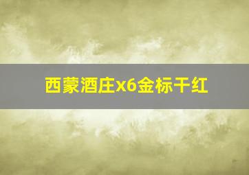 西蒙酒庄x6金标干红