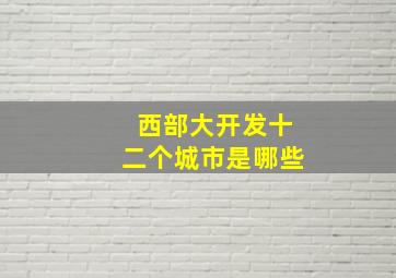 西部大开发十二个城市是哪些