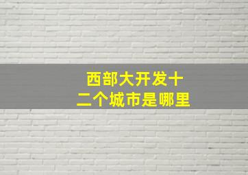 西部大开发十二个城市是哪里