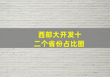 西部大开发十二个省份占比图