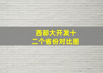 西部大开发十二个省份对比图