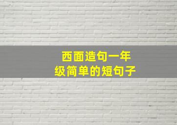 西面造句一年级简单的短句子