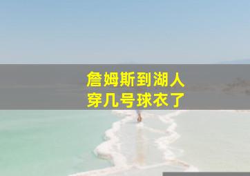 詹姆斯到湖人穿几号球衣了