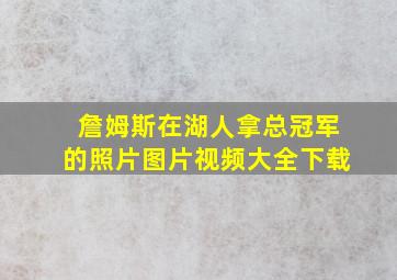 詹姆斯在湖人拿总冠军的照片图片视频大全下载