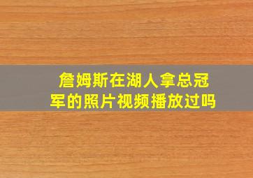 詹姆斯在湖人拿总冠军的照片视频播放过吗