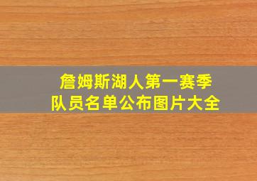 詹姆斯湖人第一赛季队员名单公布图片大全