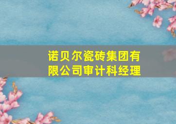 诺贝尔瓷砖集团有限公司审计科经理