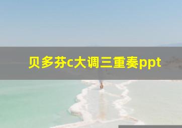 贝多芬c大调三重奏ppt