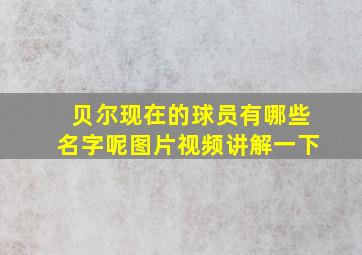 贝尔现在的球员有哪些名字呢图片视频讲解一下