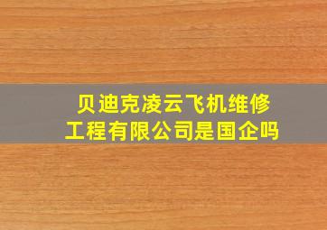 贝迪克凌云飞机维修工程有限公司是国企吗