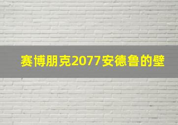 赛博朋克2077安德鲁的壁