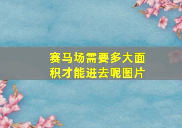 赛马场需要多大面积才能进去呢图片