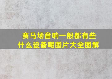 赛马场音响一般都有些什么设备呢图片大全图解