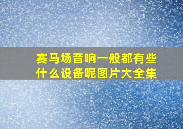 赛马场音响一般都有些什么设备呢图片大全集