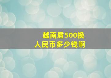 越南盾500换人民币多少钱啊