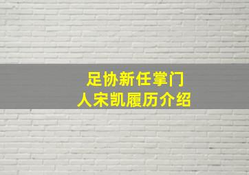 足协新任掌门人宋凯履历介绍