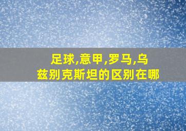 足球,意甲,罗马,乌兹别克斯坦的区别在哪