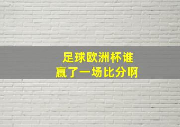 足球欧洲杯谁赢了一场比分啊