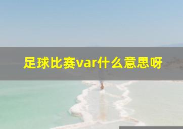 足球比赛var什么意思呀