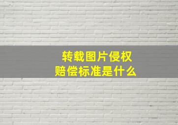 转载图片侵权赔偿标准是什么