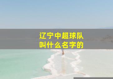 辽宁中超球队叫什么名字的