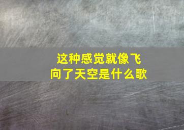 这种感觉就像飞向了天空是什么歌