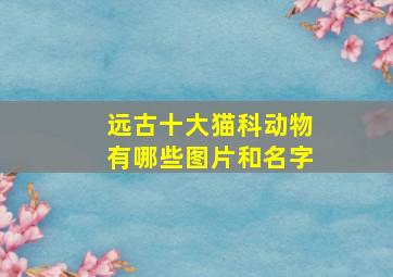 远古十大猫科动物有哪些图片和名字