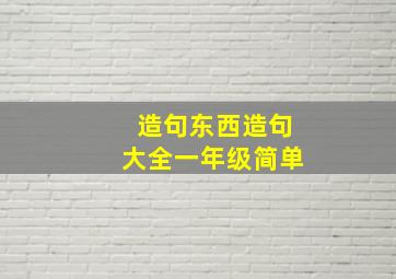 造句东西造句大全一年级简单