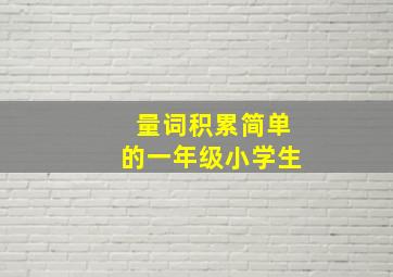 量词积累简单的一年级小学生