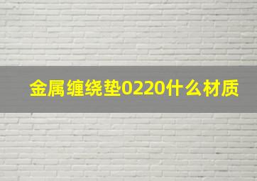 金属缠绕垫0220什么材质