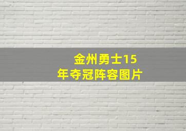 金州勇士15年夺冠阵容图片