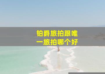 铂爵旅拍跟唯一旅拍哪个好