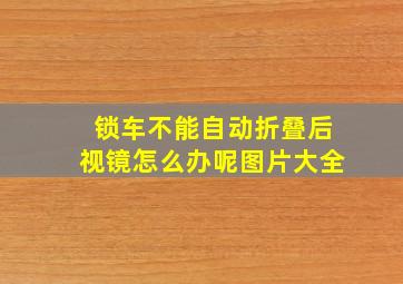 锁车不能自动折叠后视镜怎么办呢图片大全