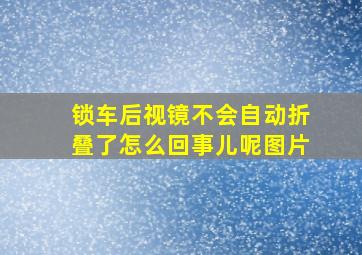 锁车后视镜不会自动折叠了怎么回事儿呢图片