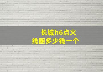 长城h6点火线圈多少钱一个